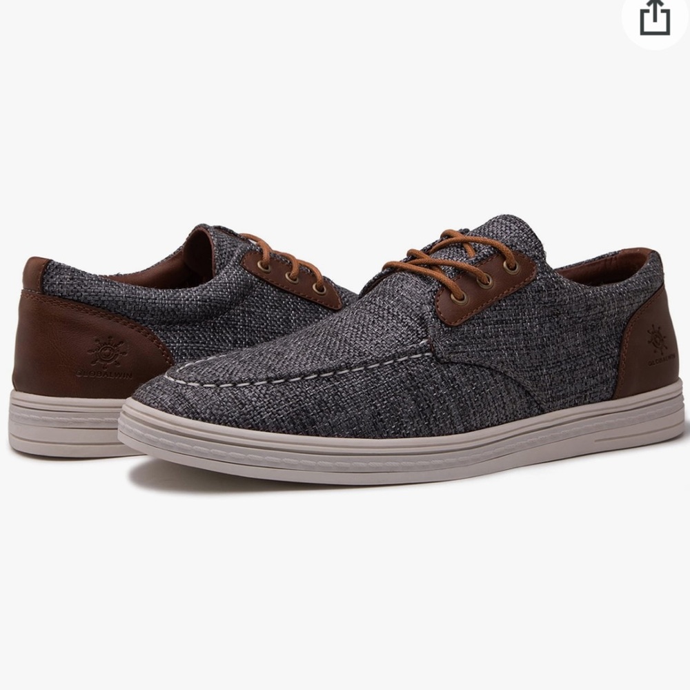 GLOBALWIN Mens Casual Loafers Lace Up Boat Shoes Size 11